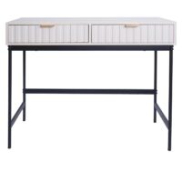 Konsolentisch Telefontisch Industrial Schublade 85x100x40cm Holzoptik weiss