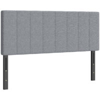 Kopfteil Bett höhenverstellbar für Schlafzimmer 160cm Leinenoptik grau