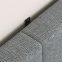 Kopfteil Bett höhenverstellbar für Schlafzimmer 160cm Leinenoptik grau