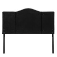 Ein gepolstertes Kopfteil und Betthaupt in Grau mit den Maßen 185x8x134cm.