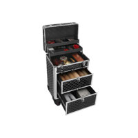 Kosmetikkoffer Make-up-Koffer mobil Schwarz.