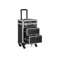 Kosmetikkoffer Make-up-Koffer mobil Schwarz.