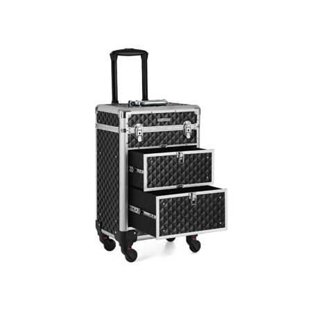 Kosmetikkoffer Make-up-Koffer mobil Schwarz.