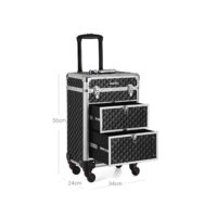 Kosmetikkoffer Make-up-Koffer mobil Schwarz.