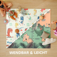 Krabbelmatte für Babys faltbar doppelseitig und bunt