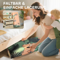 Krabbelmatte für Babys faltbar doppelseitig und bunt
