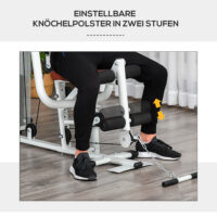 Kraftstation Fitnessstation mit Gewichten Latzug und Beincurl
