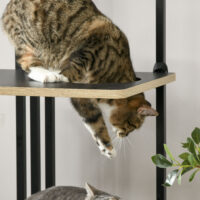 Kratzbaum für Katzen modern mit 3 Plattformen und Liegeflächen