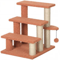 Kratzbaum Haustiertreppe mit 3 Stufen und Spielball für Katzen