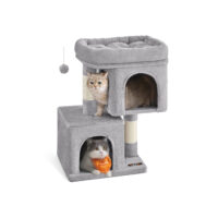 Katzenbaum Katzenwohnung für kleine Katzen, 67cm, Plüsch Hellgrau