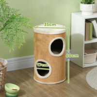 Kratzbaum für Katzen stabil mit Sisal und Plüsch viel Platz