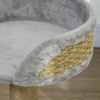Kratzbaum mit Katzenbett und Spielball 49cm hoch grau