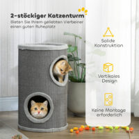 Kratztonne Katzentonne mit zwei Höhlen für Katzen bis 5kg