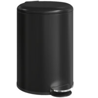 Küchen Mülleimer mit Soft Close Fusspedal 20L Metall schwarz