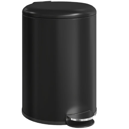 Küchen Mülleimer mit Soft Close Fusspedal 20L Metall schwarz