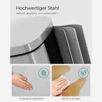 Küchenabfalleimer Mülleimer 30 Liter Silber aus Edelstahl.