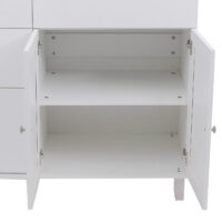 Kücheninsel mit 2 Sitzhockern Schublade Staufächer 90x131x47cm weiss Marmor-Optik