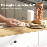Kücheninsel rollbar mit Schubladen und Schränken weiss