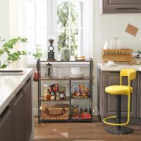 Küchenregal Kücheninsel mit Gitterkörben Rustikalbraun