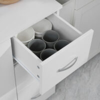 Küchenschrank Buffet mit Schubladen und viel Stauraum weiss