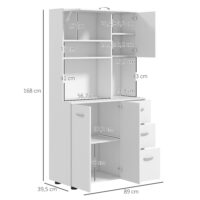 Küchenschrank Buffet mit Schubladen und viel Stauraum weiss