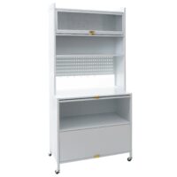 Küchenschrank Küchenregal Arbeitsplatte Schrankfächer rollbar Metall 175x80x42cm weiss
