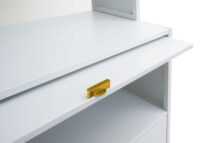 Küchenschrank Küchenregal Arbeitsplatte Schrankfächer rollbar Metall 175x80x42cm weiss