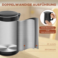 Küchenset Wasserkocher und Toaster Edelstahl Kunststoff schwarz