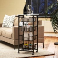 Küchenwagen Servierwagen Trolley rollbar mit 4 Körben