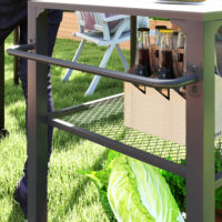 Küchenwagen Outdoor mit Regal und Rollen für Garten und Terrasse