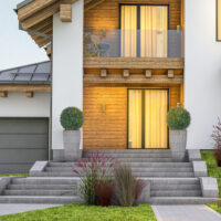 Künstlicher Lavendel im 2er-Set, 42 cm hoch, in Kugelform, Violett-Grün.