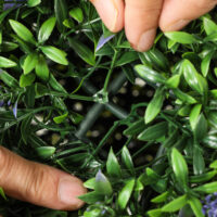 Künstlicher Lavendel im 2er-Set, 42 cm hoch, in Kugelform, Violett-Grün.