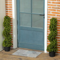 Künstlicher Spiral-Eukalyptus 90 cm hoch im 2er-Set in Grün, dekorativ und pflegeleicht.