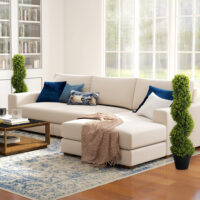 Künstlicher Spiral-Eukalyptus 90 cm hoch im 2er-Set in Grün, dekorativ und pflegeleicht.