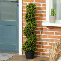 Künstlicher Spiral-Eukalyptus 90 cm hoch im 2er-Set in Grün, dekorativ und pflegeleicht.