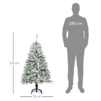 Künstlicher Weihnachtsbaum Christbaum 120cm 200 Spitzen Kunstkiefer Kunstschnee