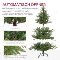 Künstlicher Weihnachtsbaum Christbaum 150cm 1724 Spitzen Grün