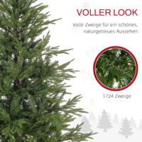 Künstlicher Weihnachtsbaum Christbaum 150cm 1724 Spitzen Grün