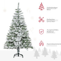 Künstlicher Weihnachtsbaum Christbaum 150cm 358 Spitzen Kiefer Kunstschnee Indoor