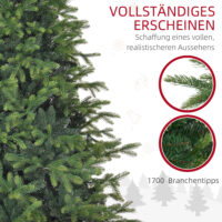 Künstlicher Weihnachtsbaum Christbaum 180cm 1700 Spitzen stabil