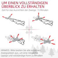 Künstlicher Weihnachtsbaum Christbaum 180cm 329 Spitzen 150 LEDs