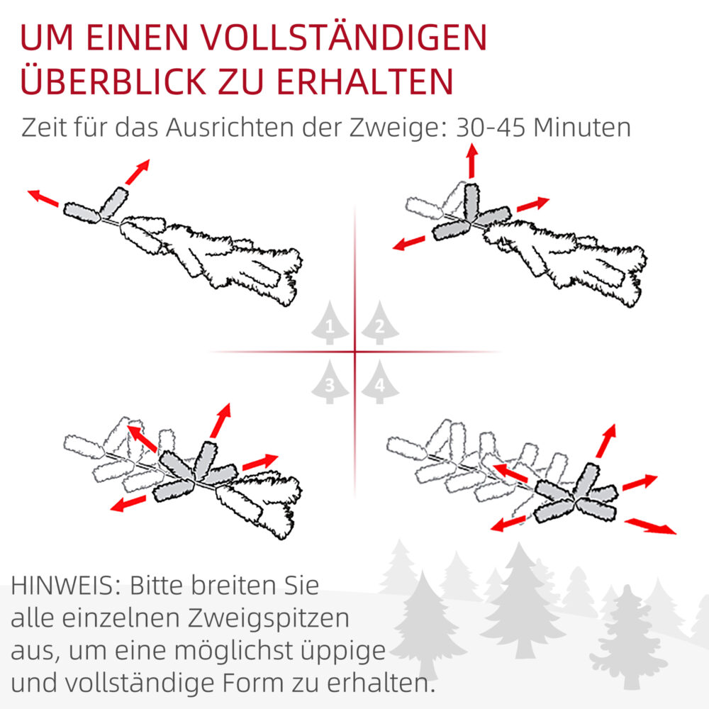 Künstlicher Weihnachtsbaum Christbaum 180cm 467 Spitzen