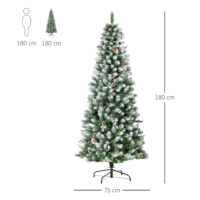 Künstlicher Weihnachtsbaum Christbaum 180cm 630 Spitzen mit Kunstschnee