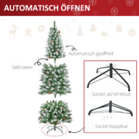 Künstlicher Weihnachtsbaum Christbaum 180cm 630 Spitzen mit Kunstschnee