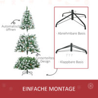 Künstlicher Weihnachtsbaum Christbaum 180cm 800 Spitzen mit Kunstschnee
