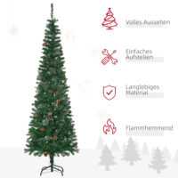 Künstlicher Weihnachtsbaum Christbaum 195cm 556 Spitzen 25 Zapfen