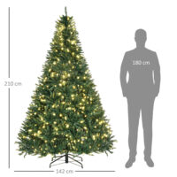 Künstlicher Weihnachtsbaum Christbaum 210cm 2154 Spitzen 700 LEDs