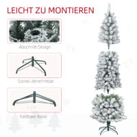 Künstlicher Weihnachtsbaum Christbaum 210cm 687 Spitzen mit Kunstschnee