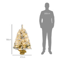 Künstlicher Weihnachtsbaum Christbaum 90cm 133 Spitzen 50 LEDs