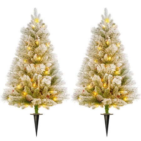 Künstlicher Weihnachtsbaum Christbaum 90cm 151 Spitzen 2er-Set 100 LEDs